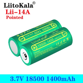 LiitoKala Lii-14A 18500 1400mAh 3,7 V 18500 Bateriju Akumulators Recarregavel Litija Li-ion Batteies LED Lukturīti