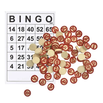 40pcs Bingo Spēle Daļas 40 Bingo Kartes Plus 75 Numuriem, Čipsi Bērniem Puses Interaktīva Spēle Darbības Puse Rotaļlietas