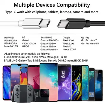 USB C Tipa Kabeļa Mikro Mobilā Tālruņa Ātra Uzlāde USB Lādētāja Kabelis Samsung Galaxy S9 S21 Huawei P30 Xiaomi Redmi 9T Tipa C