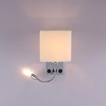 Mūsdienu Iekštelpu LED Sienas Lampa Guļamistabas Gultas Sienas Gaismas Sconce ar USB Portu Mājas Dekors Dzīvojamā Istaba Sienas Lampas Apgaismojuma Armatūra
