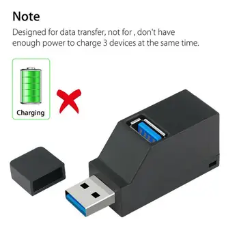 USB 3.0 HUB Adapteris Extender Mini Sadalītāja Kārba 3 Porti PC Klēpjdatoru Macbook Mobilo Tālruni, ātrgaitas U Diska Lasītājs Xiaomi