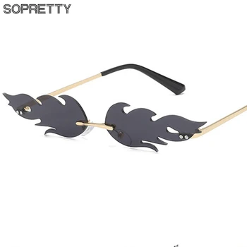 Luksusa Cat Eye Saulesbrilles Sieviešu Vintage Zīmolu, Dizaineru, Saules Brilles ,Vīriešiem Mazas Metāla Toņos ,Moderns Spogulis Uguns Brilles UV400