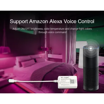MiBoxer YL1S YL2S Mini WiFi LED Kontrolieris Ar 24Key INFRASARKANO staru Tālvadības, Alexa Balss Viedtālruņa APLIKĀCIJU Kontrole RGB RGBW LED Lentes
