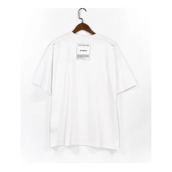2021ss Vetements T-kreklu apdruka Vīriešu Sieviešu Vetements pasta zīmogs Logo Tee Maiņa Vēstuli Plāksteris Zīmes VTM Topi ar Īsām Piedurknēm