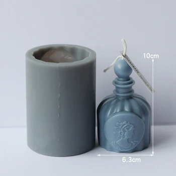 DIY Smaržu Pudeles Veidnes Sveču Radošo Roku darbs Aromatizētas Sveces 3D Silikona Pelējuma Sveču liešana