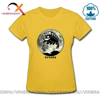 Aktuālie piedāvājumi Bāzes tee kreklu Clothihng Studio Ghibli Mans Kaimiņš Totoro Catbus t-krekls meitene, audums jauki, Tees, lai sieviete veikalā homme