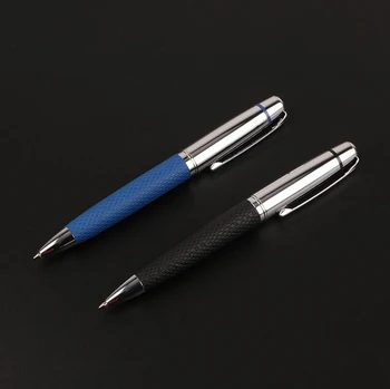 Klasisks Dizains Luksusa Zīmolu Metāla Lodīšu Pildspalvu Biznesa Vīriešiem PU Ādas Rakstot Paraksts Pildspalvu Nopirkt 2 Pildspalvas Nosūtīt Dāvanu