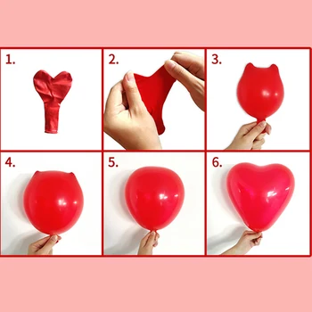 10 Collas Gaisa Bumbiņas Bērniem Dāvanu 10Pcs/Set Piepūšamo Balonu Kāzu svinības Piegādēm Sirds Formas Lateksa Baloni ar Hēliju