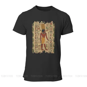 Ēģiptes Mitoloģijā Seno Dievu Atum Horus Osiris TShirts Vīriešiem Amun Ra Rotājumu Papiruss Lielgabarīta Grafiskais Kokvilnas Topi 2020