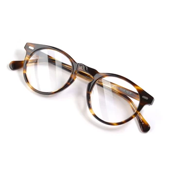 Vintage Kārta Acetāts Vīriešu Optiskās Brilles Rāmis Gregorijs Peks OV5186 Zilā Gaisma Pretbloķēšanas Brilles Sievietēm Spetacle Briļļu Rāmji