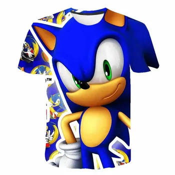 Sonic T Krekls Zīdaiņu Apģērbu 4 5 6 7 8 9 10 11 12 13 14 Gadu Bērnu Zēnu, Meiteņu T-krekls Bērniem Tshirt Bērnu Apģērbu Bērns, Meitene, Topi