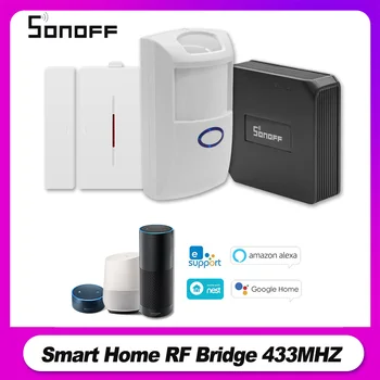 Sonoff RF Tilta 433Mhz RF PIR 2 Kustības Sensors DW1 Durvis & Loga Signalizācijas Sistēmu, Alexa, Google Home Smart Mājas Signalizācijas Drošības