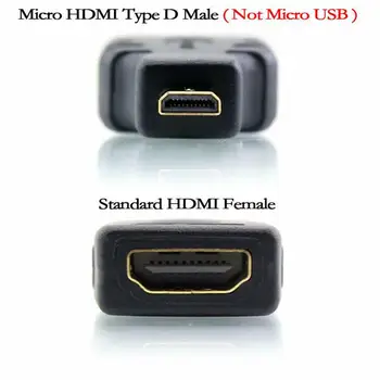 1gb D Tipa Jaunu Universālo Mikro HDMI M-HDMI-F Adapteri HD Tableti, Lai izveidotu Savienojumu Ar DATORU, TV Kabelis Micro-to-Standarta N6D3