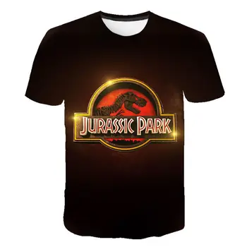 Smieklīgi Jurassic Park Vīriešu T-krekls Vīriešu un Sieviešu 3D Iespiests T-krekls Gadījuma Top Jurassic Pasaules Tee Cool T-krekls Bērniem
