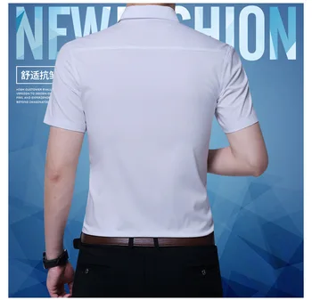 Vīriešu Krekls, Jauns Modes Krekls Mens Casual Slim Fit Biznesa Oficiālu Krekls ar Īsām Piedurknēm Vīriešu Stabilu Sociālo Krekls Āzijas Izmēra 5XL