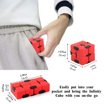 Fidget rotaļlietas, Bērnu Rokai Atspiest Portatīvo Viegls Burvju Kvadrātveida Antistresa rotaļlietas infinity cube Puzzle maņu rotaļlietas