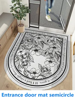Ziemeļvalstu Mākslas ziedi ieejas halle paklāju Hotel PVC stieples cilpa mat INS Durvju paklājiņš Dzīvojamās istabas grīdas paklājs vannas istaba neslīdošs paklājs