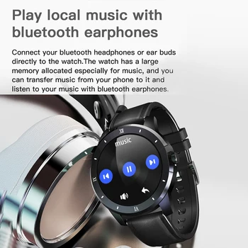 LIGE Jaunu Smartwatch Vīrieši Sievietes IP68 Ūdensnecaurlaidīga 256M Mūzikas Atskaņotājs Sporta Vīriešu Skatīties Bluetooth Zvanu Smart Pulksteņi Android, IOS