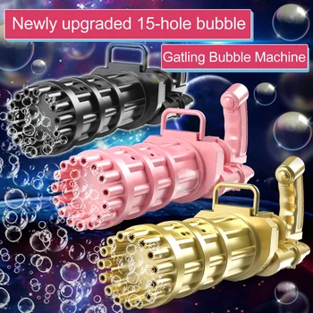 Lielie Bērni Gatling Burbulis Lielgabalu Rotaļlietas Vasaras Automātisko Ziepju Ūdens Burbuļu Mašīna, Lai Bērniem, Mazbērniem Iekštelpu Āra