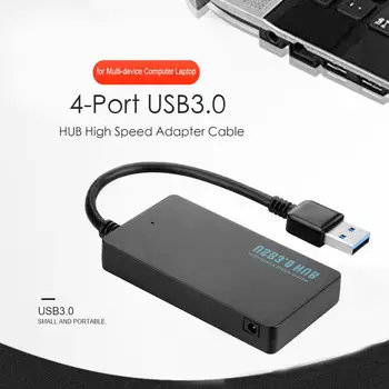 4-Port USB 3.0 Centrmezgls Ultra-Plānas Signālu Super Ātrums 5Gbps Portatīvo Sadalītājs ar Indikatoru Datoru Papildierīces
