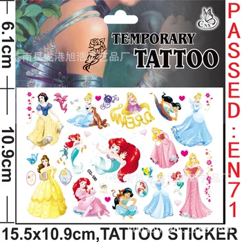 4gab Disney Princess Ūdensizturīgs Tetovējumu Uzlīmes Bērnu Multfilmas Vides Uzlīme Dzimšanas dienas svinības Apdare Piegādes Mazo Dāvanu