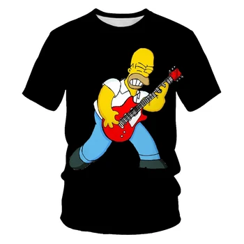 Hip-hop karikatūra raksturs 3d drukāšanas vīriešu T-krekls modes O-veida kakla lielgabarīta iela vīriešu krekls gadījuma elpojošs T-krekls vīriešiem