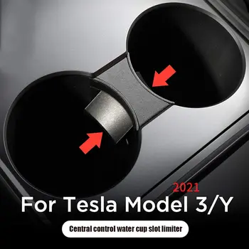 Auto Tases Turētājs Ierobežotājs Ielikt Klipu Priekšā Centrālās Mobilā Tālruņa Turētājs Dzēriena Pudeles Organizators Dalītāju, lai Tesla Model 3 /Y 2021