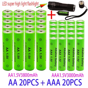 AA/AAA Uzlādējamās 1,5 V 3800MAh Un 3000MAh Sārma Baterijas Elektronisko Iekārtu, bateriju MP3 Rezerves Akumulatoru