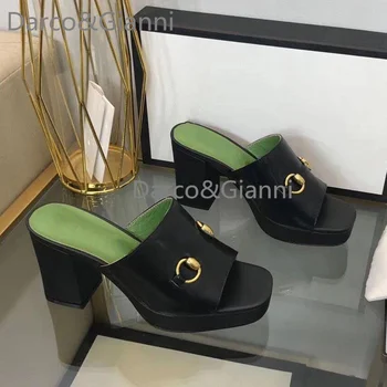 Tupele dizainers skaistas platformas augstpapēžu kurpes sieviešu sandales modes vasaras atpūtas ērtas ādas biroja kleitu kurpes Rom