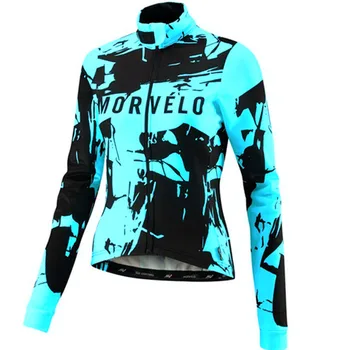 MORVELO Rudens Sieviešu Velosipēdu Jersey Long Sleeve Velo Krekls Top Mountain Bike Apģērbu Pro Komanda, Velosipēdu Drēbes Jaka