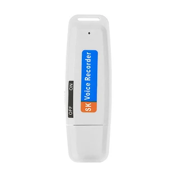 Profesionāls Uzlādējams U-Diska Portatīvo USB Digital Audio Ierakstītājs Pen Atbalsts TF Karti līdz 32GB Diktofons Flash Drive