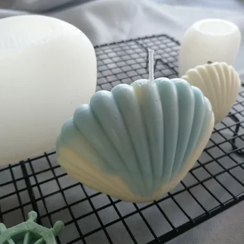 3D Shell Svece Pelējuma Roku Sveču liešana Seashell Aromterapijas Ģipša Veidnes, Aromatizētas Sveces Pelējuma Silikona Venus Ziepes Pelējuma