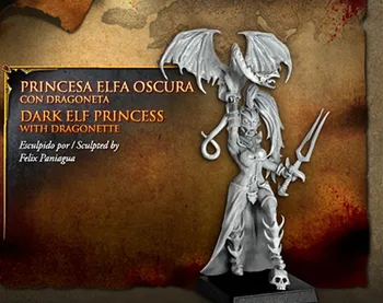 Sveķu komplekts 30mm Tumši Elf Princese un Burvju PigeonHordes Cilts Oro Los Una ar Skyhunter