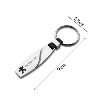 3D Metāla Car styling Keychain Modes Keychain, Atslēgu piekariņi, Par Peugeot 206 207 307 308 408 508 3008 2008. Gada Auto Emblēma Piederumi