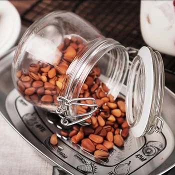 500-1500ml Noslēgtā Stikla Food Jar Spice Pudele, Tējas, Kafijas Pupiņu Konteiners Bērniem Konfektes Uzglabāšanas Pot