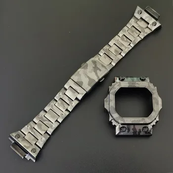 Jaunākās GX56 Maskēties Bezel Siksniņa Gadījumā 316 Nerūsējošā Tērauda Watchbands un Bezel par GX56BB GXW-56 Metāla Bezel Pro Rāmis