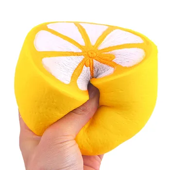 #3 Squishy Puse Svaiga Citronu Lēni Pieaug Atslēgu Ķēdes Stresa Augļu Ballchain Šarmu Rotaļlieta Bērniem, Funny Sīkrīku Игрушки Мякгая