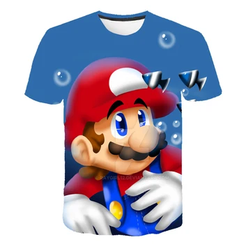 Vēlāk Harajuku Klasisko Spēli Super t krekls ar Multfilmas Bērniem, Zēniem un Meitenēm 3D T-krekls Streetwear Ikdienas Bērnu Apģērbu