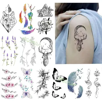 Ūdensnecaurlaidīgus Pagaidu Tetovējumu Uzlīmes Vaļu apli lēkt sexy cool ins Body Art flash tetovējums viltus tatto Sievietēm Vīriešiem
