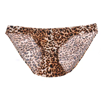 Peldkostīmi Vīriešu Apakšveļa Bikini Apakšveļa Biksītes Leopards Drukāt Biksītes Biksītes Izspiesties Somiņā Apakšbikses