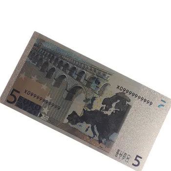 7pcs Euro Banknošu Zelta Folijas, Papīra Naudu Amatniecības Kolekcija, Ņemiet vērā, Valūtā