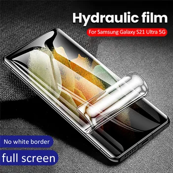Mīksts Gēls Filmu Par Samsung Galaxy S21 Ultra 5G Screen Protector For Samsung S21 Plus Aizsardzības Hidrauliskās Plēve, elastīga, ne stikls