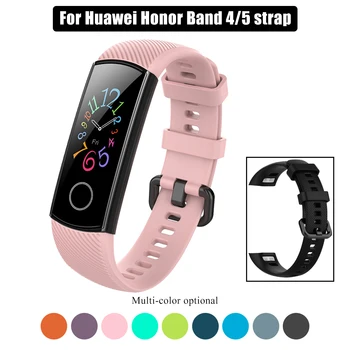 Sporta Siksnu Huawei Honor Joslas 4 5 Smart skatīties accessorries nomaiņa aproce siksna grupa vīrieši sievietes Silikona watchband filmu