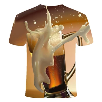 2020 jaunu 3D t krekls vīriešu alus/burger/poker hip hop O apkakli, īsām piedurknēm vīriešu/sieviešu t-krekli, T topi Streatwear Camiset