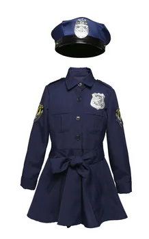 Bērni Meitenēm Policijas Saģērbt Bērnu Puses Karnevāls Cosplay Cop Amatpersonas Tērpu Halloween Loma Policijas Apģērbu Uzvalks