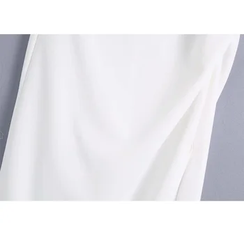 Za Sievietes Baltā Kroku Svārki ar Augstu Jostas Zīmuli Svārki Dāmas Vintage Elegants Ilgi Svārki, Sieviete Vasarā Ir 2021. Midi Svārki Meitenēm