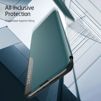 52A Ādas Smart View Window Flip Gadījumā, kas Attiecas uz Samsung Galaxy A52 52 5G IR 2021. SM-A526B/DS 6.5