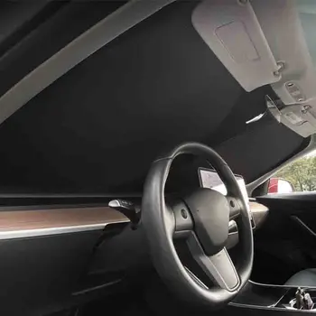 Auto Saulessargs Saules Ēnā Vējstikla Sejsegu Vāks Tesla Model Y 2019 2020 Priekšējā Loga Aizsardzības Vairogs Aizsardzība