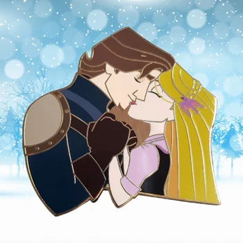 Rapunzel Brūni Mati Flynn Rider Mīlestība Bez Ierobežojumiem Fantasy Pin Princese, Princis Pāri broša