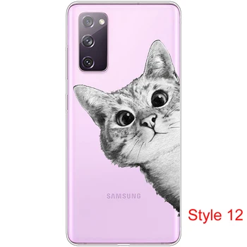 Silicon Case for Samsung Galaxy S20 FE Mātes un bērnu Modeli Pārredzamu S20FE 6.5 collu Tpu Shell Telefonu Gadījumā Triecienizturīgs Non-slip
